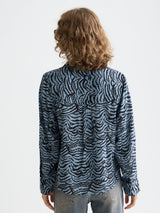 CHEMISE FEMME PRINTED RELAXED BLEU BLEU