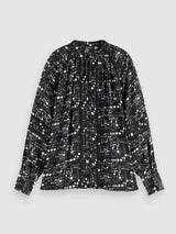 CHEMISE FEMME SHIRT WITH LACE NOIR NOIR