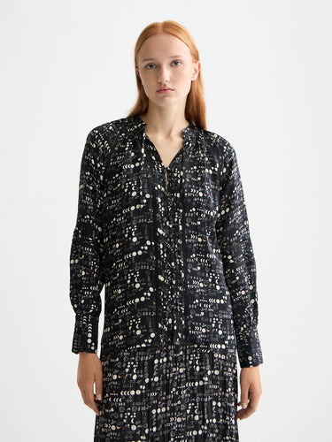 CHEMISE FEMME SHIRT WITH LACE NOIR NOIR