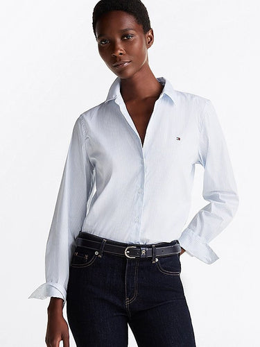 CHEMISE FEMME ESS POPLIN REGULAR CIEL CIEL