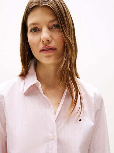 CHEMISE FEMME ESS POPLIN REGULAR ROSE ROSE