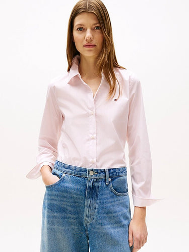 CHEMISE FEMME ESS POPLIN REGULAR ROSE ROSE