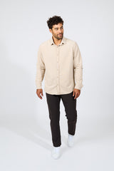 CHEMISE HOMME JEAN VILLA BEIGE BEIGE