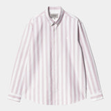 CHEMISE HOMME DILLION RAYÉ OXFORD ROSE ROSE