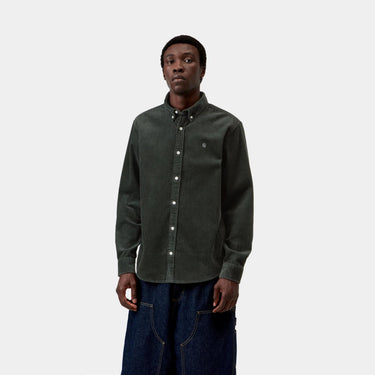 CHEMISE HOMME MADISON CORD VERT FONCE VERT FONCE