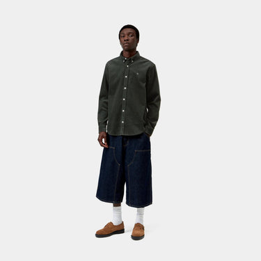 CHEMISE HOMME MADISON CORD VERT FONCE VERT FONCE