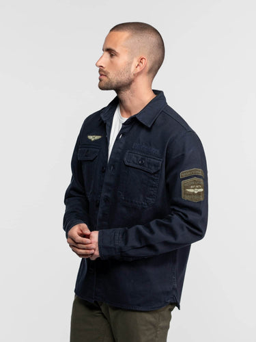 CHEMISE HOMME JEFFBULL BULL DENIM MARINE MARINE