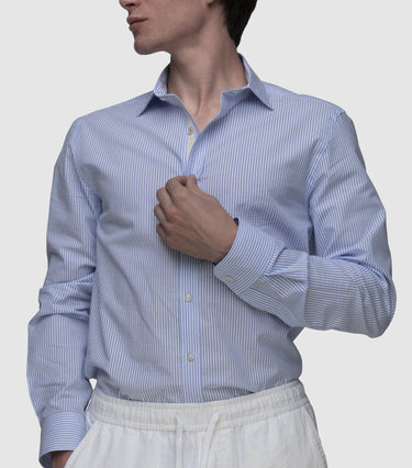 CHEMISE HOMME SEERSUCKER BLEU CIEL BLEU CIEL