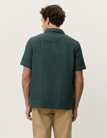 CHEMISE HOMME CHECK SEERSUCKER VERT VERT