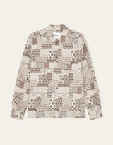 CHEMISE HOMME LAYTON PATCHWORK JACQUARD BEIGE BEIGE