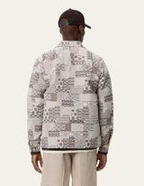 CHEMISE HOMME LAYTON PATCHWORK JACQUARD BEIGE BEIGE