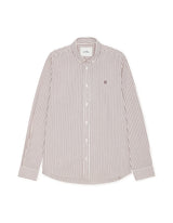 CHEMISE HOMME LIGHT OXFORD STRIPED ROUGE ROUGE