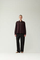 CHEMISE HOMME ZIP UP BORDEAUX BORDEAUX