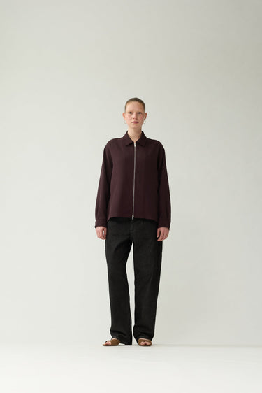 CHEMISE HOMME ZIP UP BORDEAUX BORDEAUX