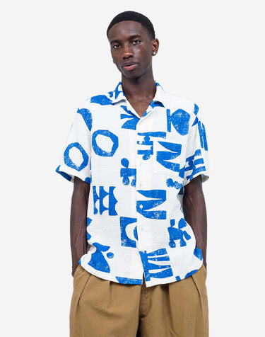 CHEMISE HOMME ALOHA SHAPES BLANC BLANC