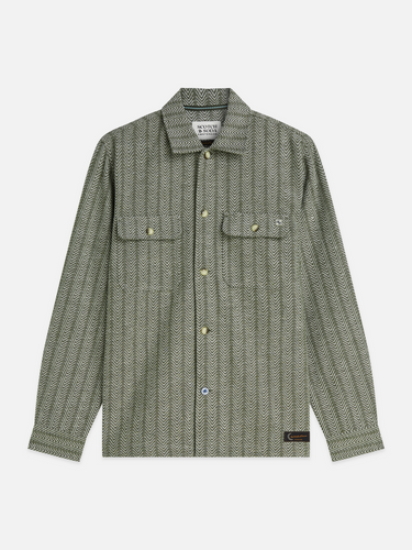 CHEMISE HOMME JACQUARD RELAXED VERT VERT