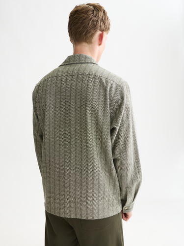 CHEMISE HOMME JACQUARD RELAXED VERT VERT