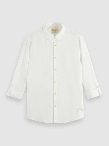 CHEMISE HOMME LINEN SHIRT BLANC BLANC
