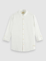 CHEMISE HOMME LINEN SHIRT BLANC BLANC