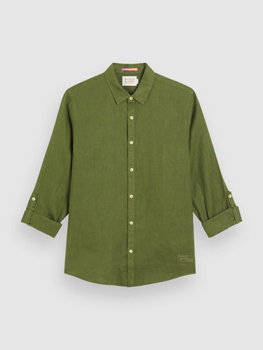 CHEMISE HOMME LINEN SHIRT KAKI KAKI