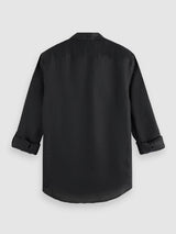 CHEMISE HOMME LINEN SHIRT NOIR NOIR