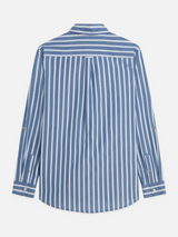 CHEMISE HOMME YARN-DYED STRIPED REGULAR MARINE MARINE