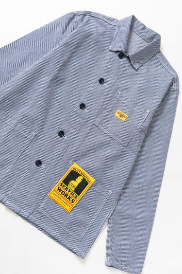 CHEMISE HOMME HICKORY CHORE BLANC BLEU BLANC BLEU