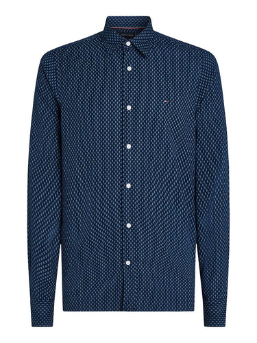 CHEMISE HOMME BRUSHED PRINT SF SHI MARINE MARINE