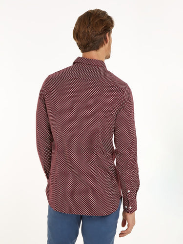 CHEMISE HOMME BRUSHED PRINT SF SHI ROUGE ROUGE