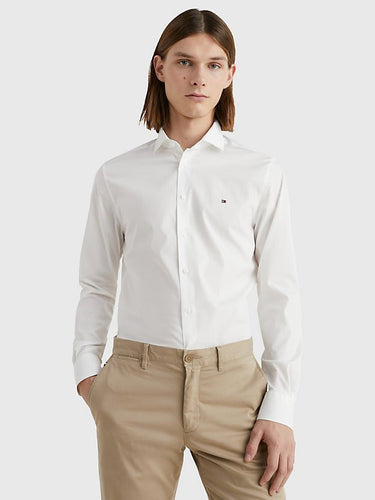 CHEMISE HOMME CORE CL FLEX POPLIN BLANC BLANC