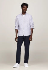CHEMISE HOMME DC BOLD LINEN STRIPE MARINE MARINE