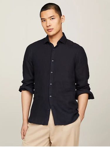 CHEMISE HOMME DC GMD LINEN SOLID S MARINE MARINE