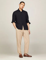 CHEMISE HOMME DC GMD LINEN SOLID S MARINE MARINE