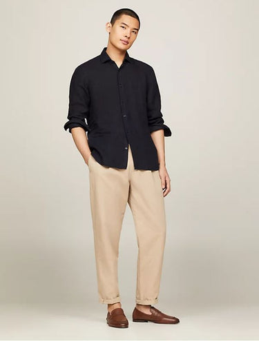 CHEMISE HOMME DC GMD LINEN SOLID S MARINE MARINE