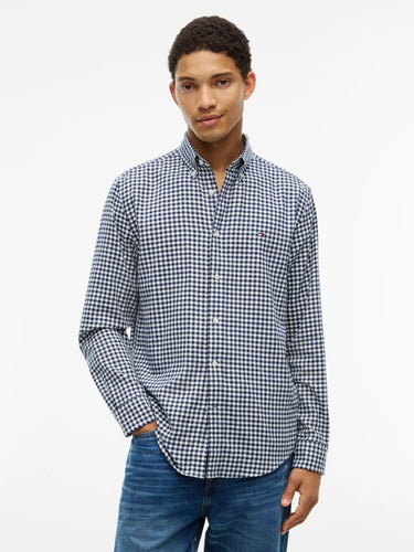 CHEMISE HOMME FLANNEL GINGHAM DOBB MARINE MARINE