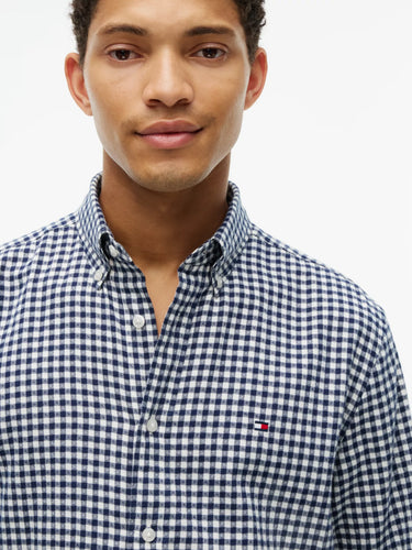 CHEMISE HOMME FLANNEL GINGHAM DOBB MARINE MARINE