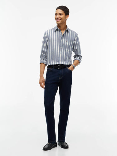 CHEMISE HOMME FLANNEL STRIPE RF SH MARINE MARINE