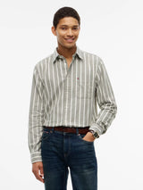 CHEMISE HOMME FLANNEL STRIPE RF SH VERT VERT