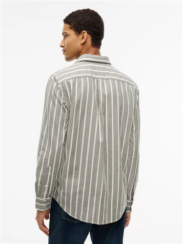 CHEMISE HOMME FLANNEL STRIPE RF SH VERT VERT