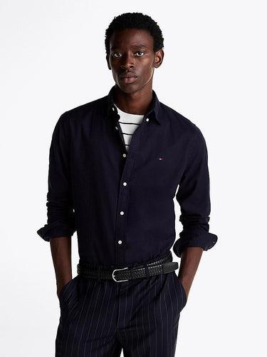 CHEMISE HOMME FLEX BRUSHED SOLID MARINE MARINE