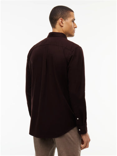 CHEMISE HOMME FLEX FLANNEL SOLID R MARRON MARRON