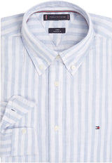 CHEMISE HOMME LINEN ESSENTIAL STRI CIEL CIEL