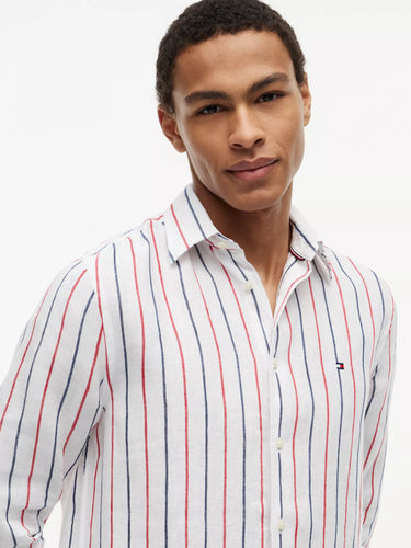 CHEMISE HOMME LINEN ROUGE ROUGE