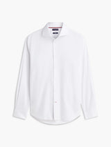 CHEMISE HOMME NY FLEX COLLAR DOBBY BLANC BLANC
