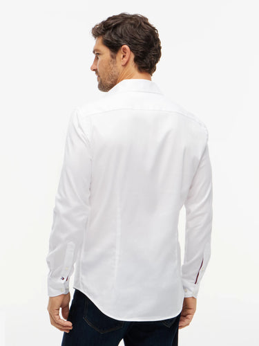 CHEMISE HOMME NY FLEX COLLAR DOBBY BLANC BLANC