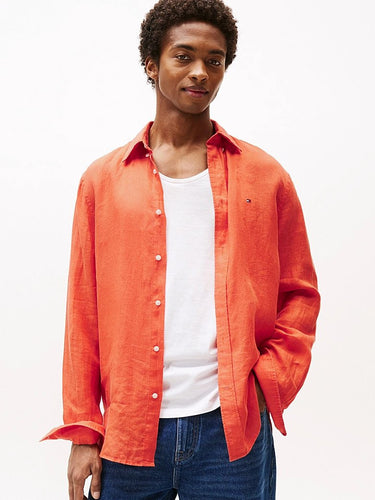 CHEMISE HOMME PIGMENT DYED LI SOLI ORANGE ORANGE