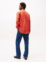 CHEMISE HOMME PIGMENT DYED LI SOLI ORANGE ORANGE