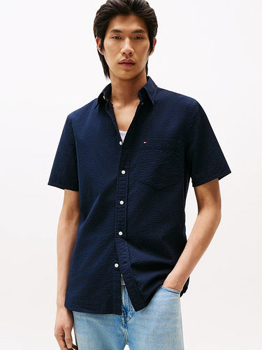 CHEMISE HOMME SEERSUCKER MARINE MARINE