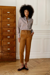 CHEMISIER FEMME CARINE MARRON/ECRU MARRON/ECRU