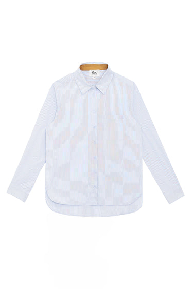 CHEMISIER FEMME CARLI ECRU/BLEU ECRU/BLEU
